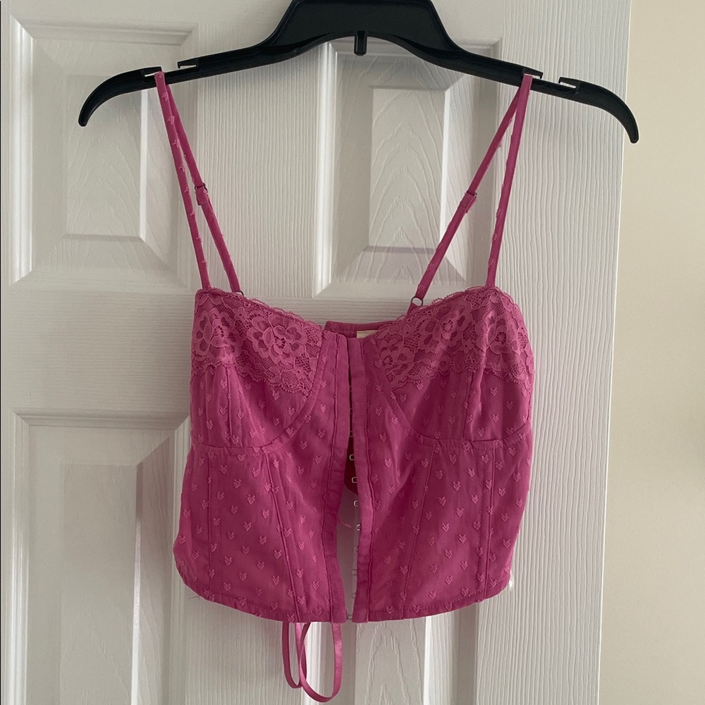 La Hearts Pink Lace Bralette